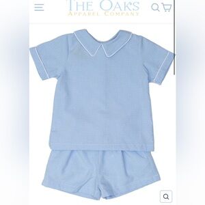 The Oaks Apparel John Blue Check Short Set